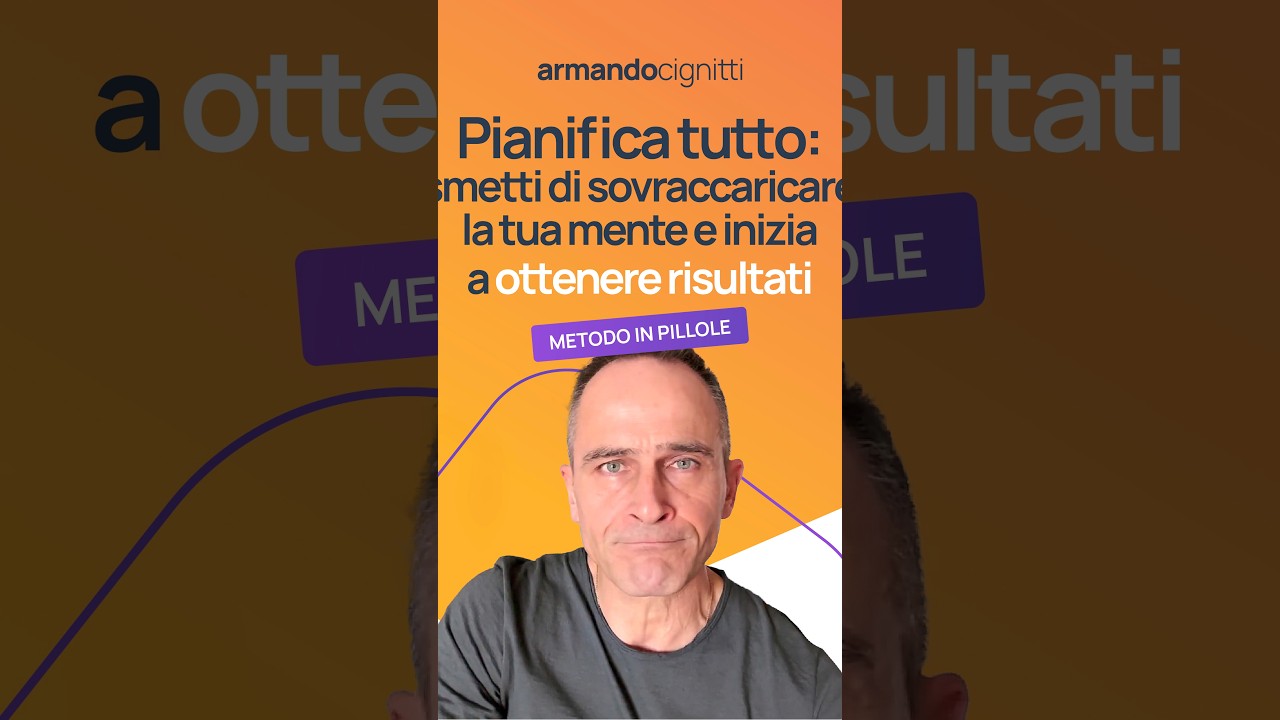 Pianifica tutto: smetti di sovraccaricare la tua mente e inizia a ottenere risultati